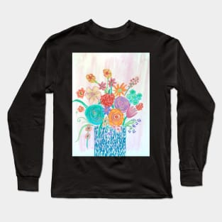 Bright Colourful Florals Long Sleeve T-Shirt